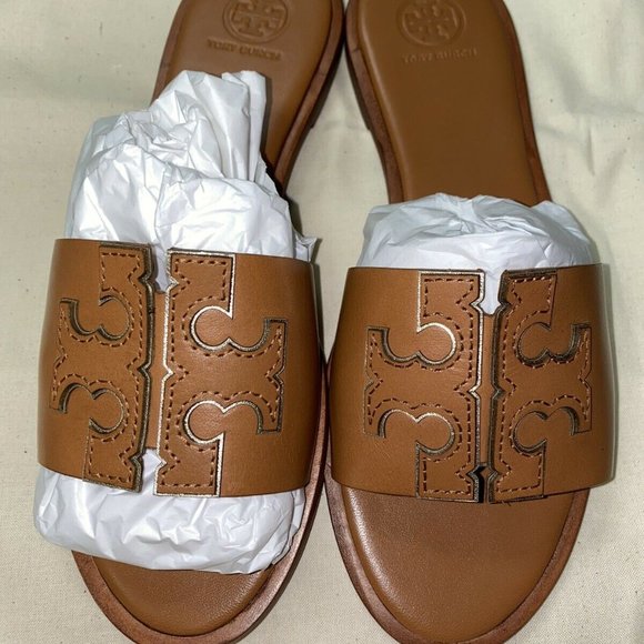 Tory Burch Tan Leather Slippers - Picture 2 of 10
